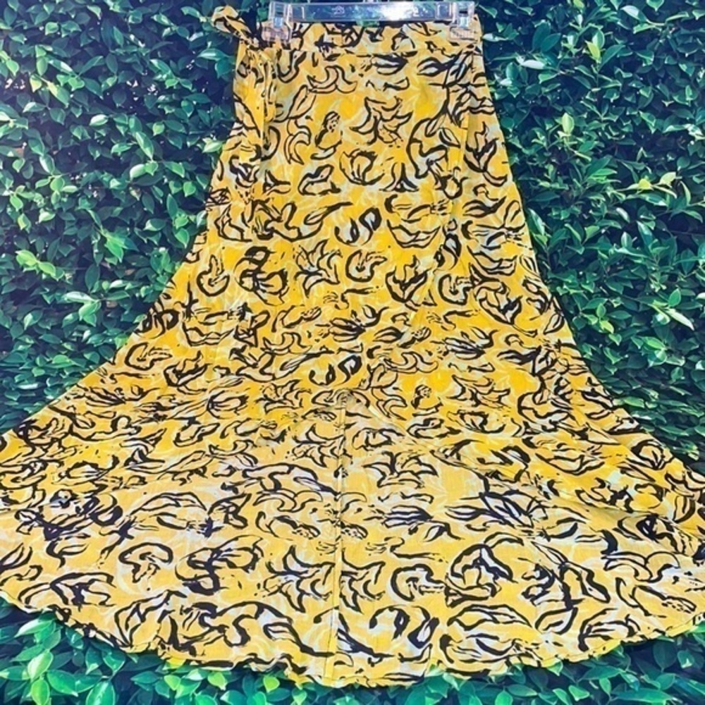 DVF x Onia Amanda Abstract Floral Swim Cover Up Sarong Casual Tie Wrap Skirt - Picture 6 of 12
